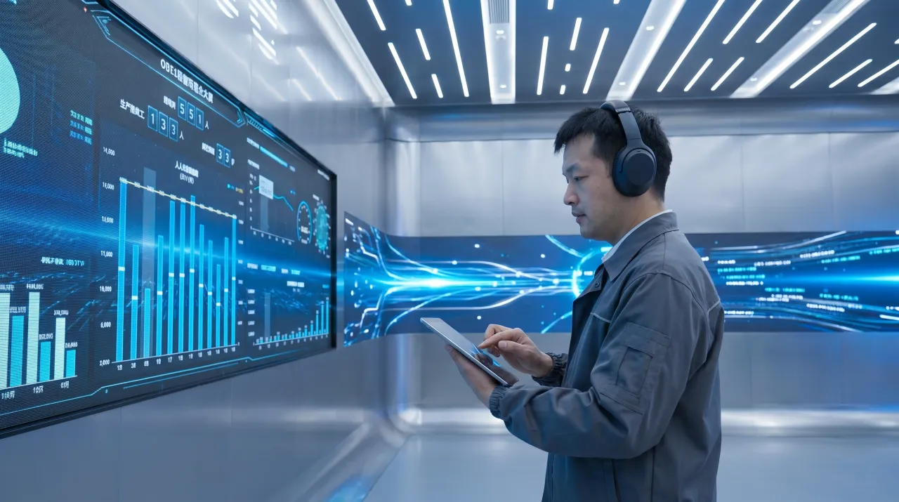 Real-time production data dashboard for smart hygiene manufacturing